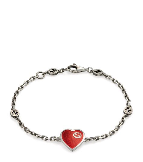 gucci heart bracelet with interlocking g|gucci interlocking g bracelet 18k.